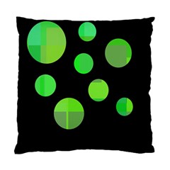 Green Circles Standard Cushion Case (two Sides) by Valentinaart