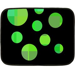 Green Circles Double Sided Fleece Blanket (mini) 