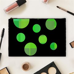 Green Circles Cosmetic Bag (large) 