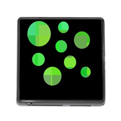 Green Circles Memory Card Reader (square) by Valentinaart