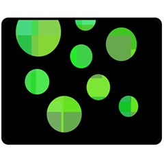 Green Circles Fleece Blanket (medium) 