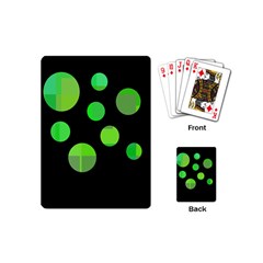 Green Circles Playing Cards (mini) 