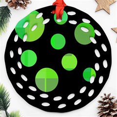 Green Circles Ornament (round Filigree) 