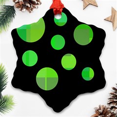 Green Circles Ornament (snowflake) 