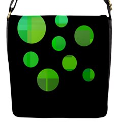 Green Circles Flap Messenger Bag (s)