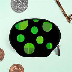 Green Circles Accessory Pouches (small)  by Valentinaart