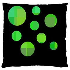 Green Circles Standard Flano Cushion Case (one Side) by Valentinaart