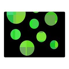 Green Circles Double Sided Flano Blanket (mini) 