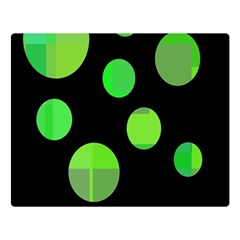 Green Circles Double Sided Flano Blanket (large) 