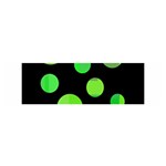 Green circles Satin Scarf (Oblong) Front