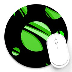 Green Balls   Round Mousepads by Valentinaart