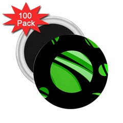 Green Balls   2 25  Magnets (100 Pack) 