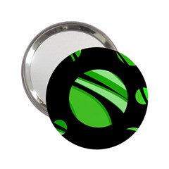 Green Balls   2 25  Handbag Mirrors