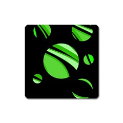 Green Balls   Square Magnet