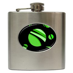 Green Balls   Hip Flask (6 Oz)