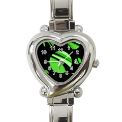 Green Balls   Heart Italian Charm Watch