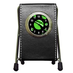 Green Balls   Pen Holder Desk Clocks