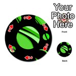 Green balls   Playing Cards 54 (Round)  Front - Heart2