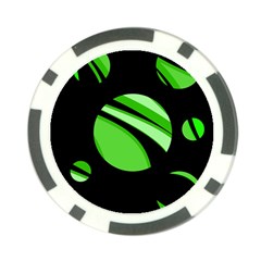 Green Balls   Poker Chip Card Guards