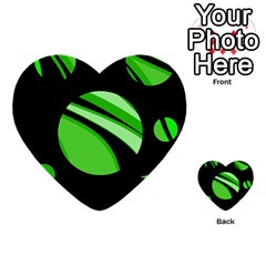 Green Balls   Multi-purpose Cards (heart)  by Valentinaart