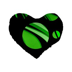 Green Balls   Standard 16  Premium Heart Shape Cushions