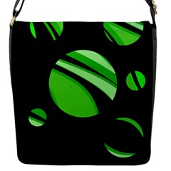 Green Balls   Flap Messenger Bag (s) by Valentinaart