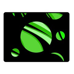 Green Balls   Double Sided Fleece Blanket (small) 