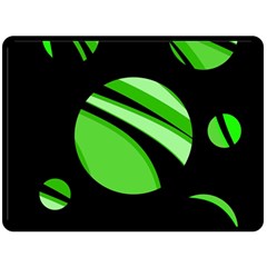 Green Balls   Double Sided Fleece Blanket (large) 