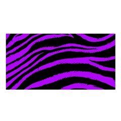 Purple Zebra Satin Shawl