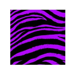 Purple Zebra Small Satin Scarf (square)