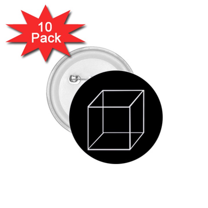 Simple Cube 1.75  Buttons (10 pack)