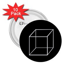 Simple Cube 2 25  Buttons (10 Pack) 