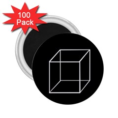 Simple Cube 2 25  Magnets (100 Pack)  by Valentinaart