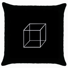 Simple Cube Throw Pillow Case (black)