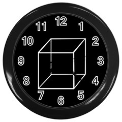 Simple Cube Wall Clocks (black)