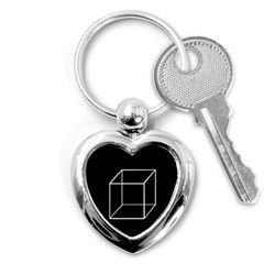 Simple Cube Key Chains (heart) 