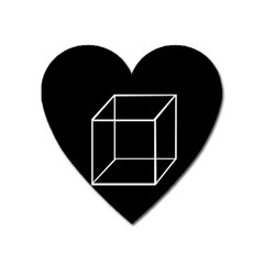 Simple Cube Heart Magnet