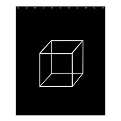 Simple Cube Shower Curtain 60  X 72  (medium)  by Valentinaart