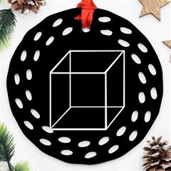 Simple Cube Ornament (round Filigree) 