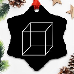 Simple Cube Snowflake Ornament (2-side)