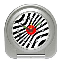 Abstract Red Ball Travel Alarm Clocks