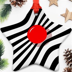 Abstract Red Ball Star Ornament (two Sides) 