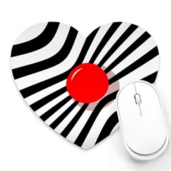 Abstract Red Ball Heart Mousepads