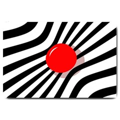 Abstract Red Ball Large Doormat 