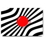 Abstract red ball Large Doormat  30 x20  Door Mat