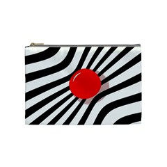 Abstract Red Ball Cosmetic Bag (medium) 