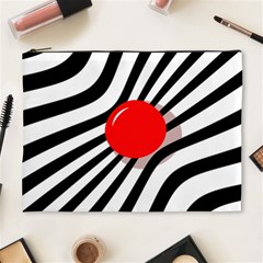 Abstract Red Ball Cosmetic Bag (xl) by Valentinaart