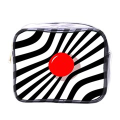 Abstract Red Ball Mini Toiletries Bags by Valentinaart