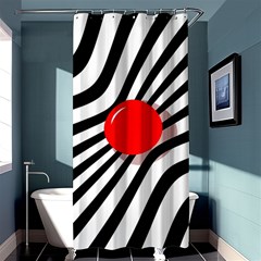 Abstract Red Ball Shower Curtain 36  X 72  (stall) 