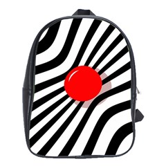 Abstract Red Ball School Bags (xl) 